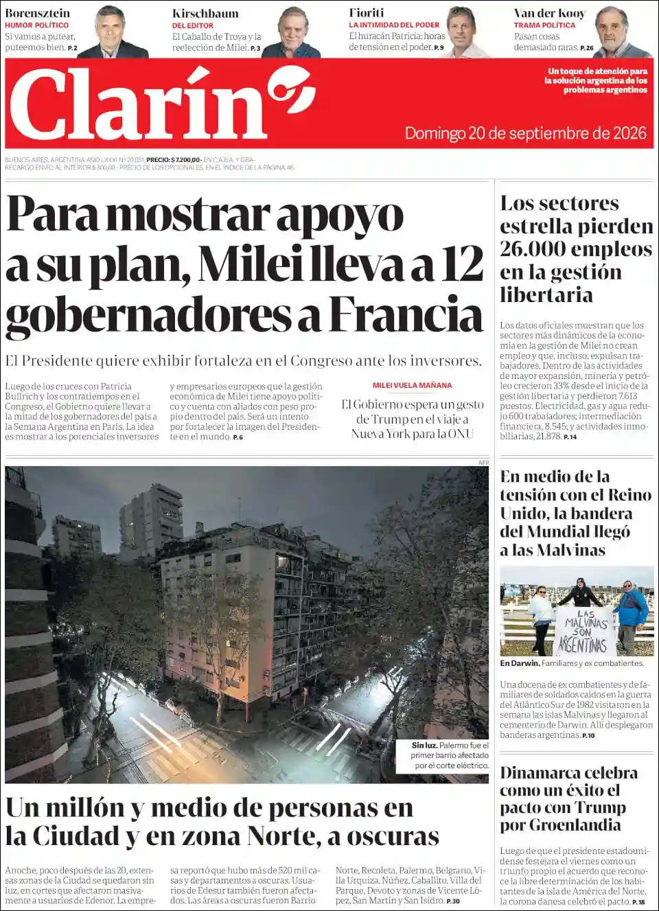 Estudios Max | RADIO 19 - Tapa del diario Clarin