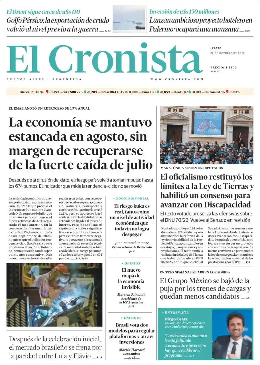 Estudios Max | RADIO 19 - Tapa del diario Cronista