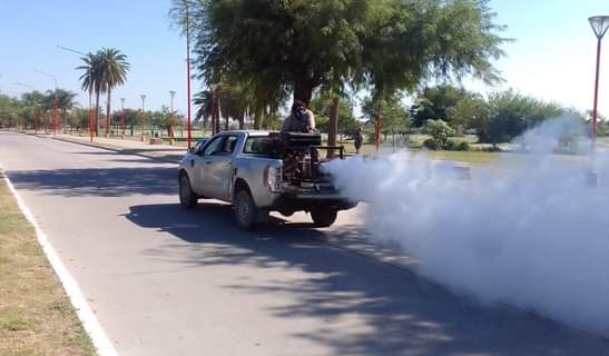 Durante la jornada del sábado Calidad de Vida trabajó en tareas de fumigación